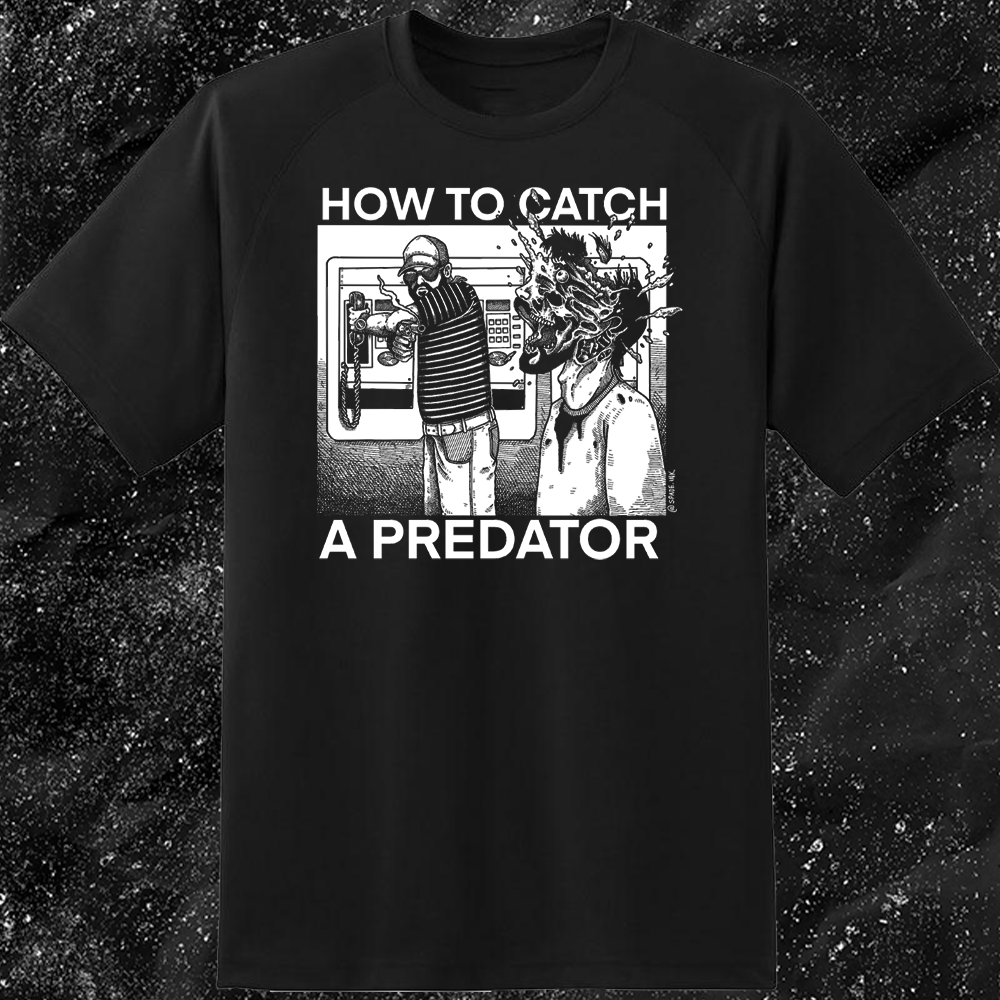T Shirt Predator Logo Black XL