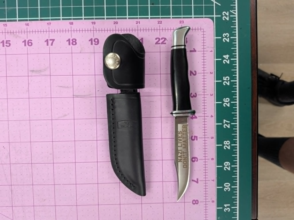 Buck 102 Woodsman - Fixed Blade With Sheath - Laser Engraved