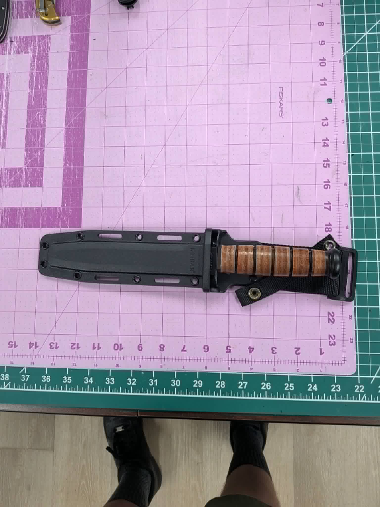 Kabar USMC Fighting Knife - Fixed Blade With Sheath - Laser Engraved