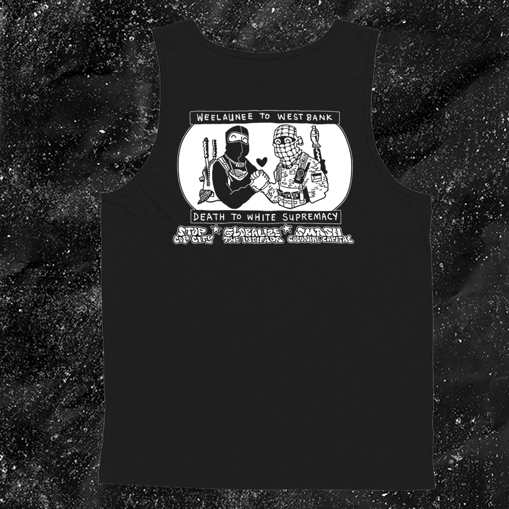 Weelaunee To West Bank Death To White Supremacy - Jonas Goonface - Mutual Aid Design