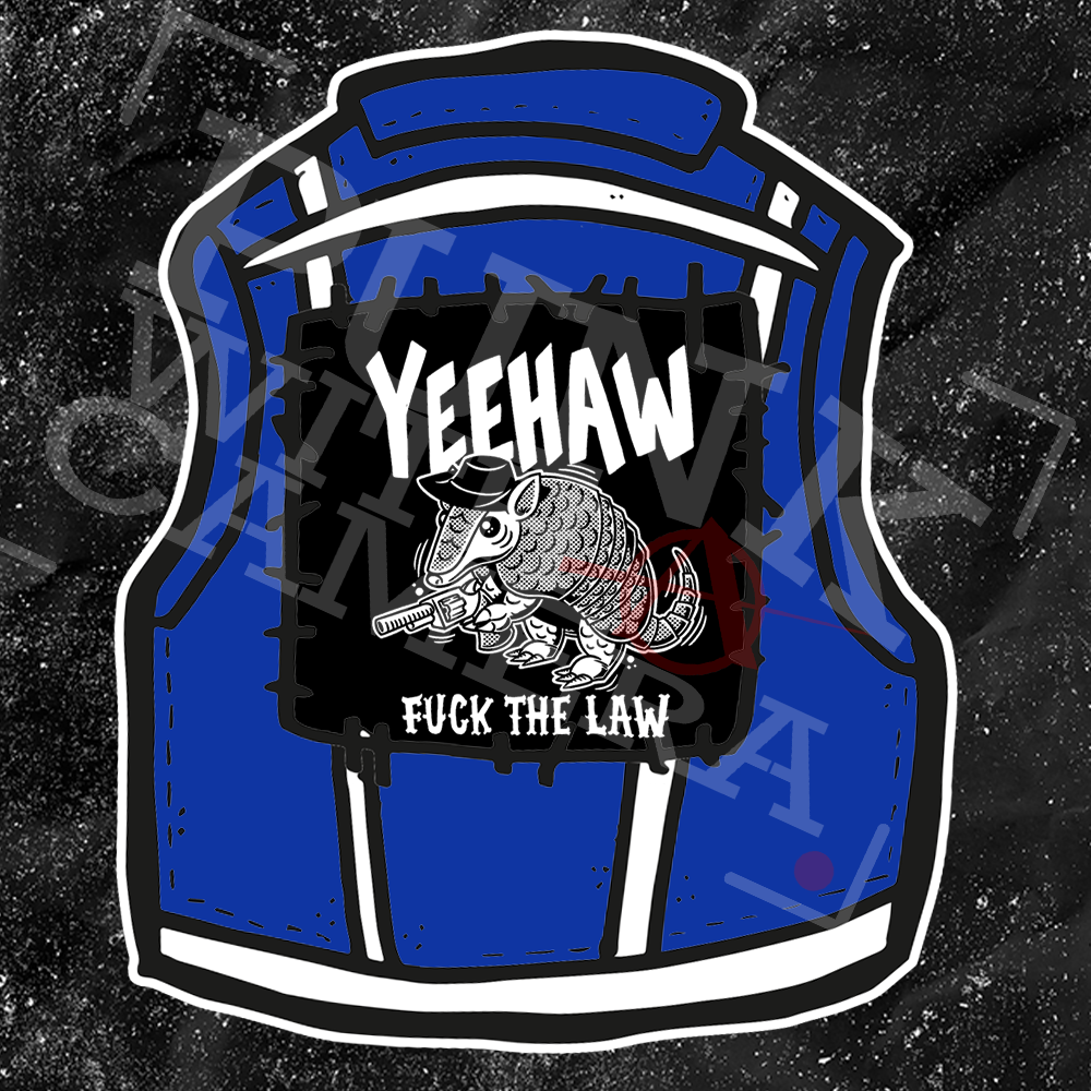 Yeehaw Fuck The Law Gun - Backpatch