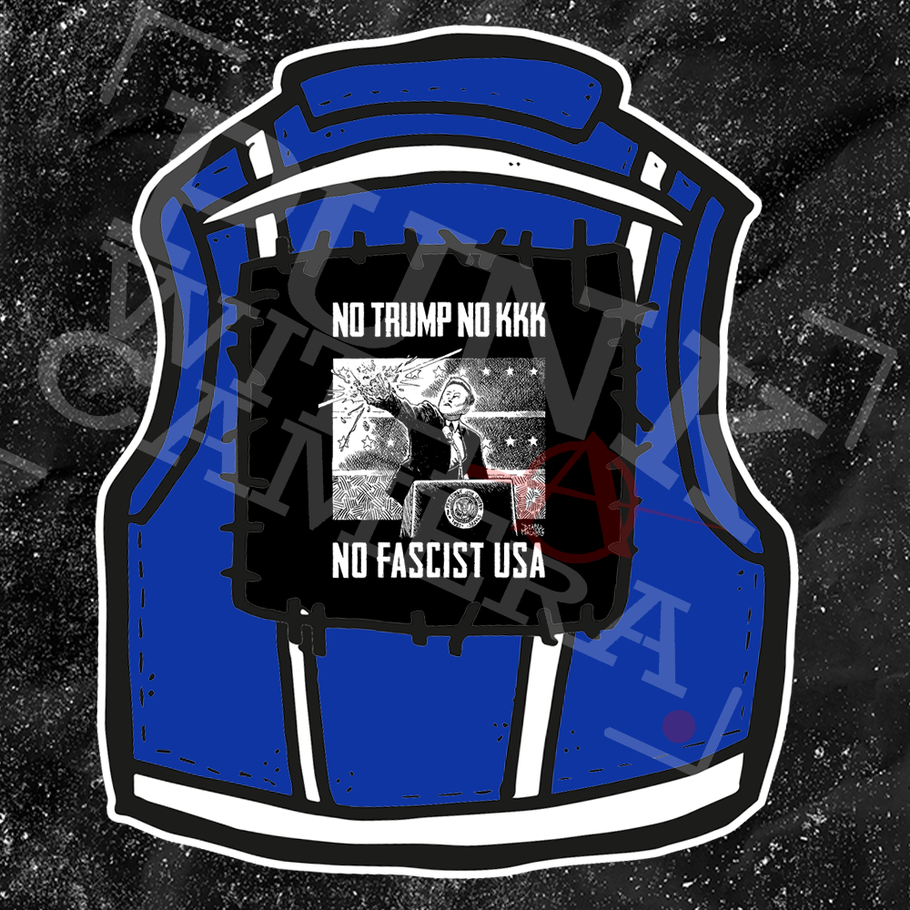 No Trump, No KKK, No Fascist USA - Backpatch