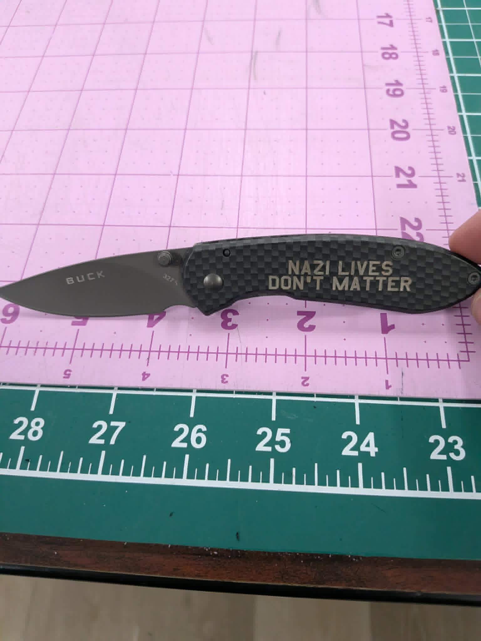 Buck Nobelman 327 - Laser Engraved