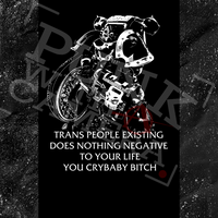 Chaos Marine Trans people Existing Does Nothing Negative To Your Life You Cry Baby Bitch 40k - Sticker (3X3)