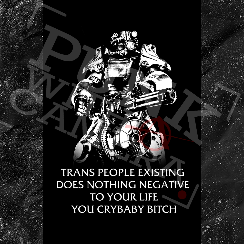 Fallout Power Armor Trans people Existing Does Nothing Negative To Your Life You Cry Baby Bitch - Lighter