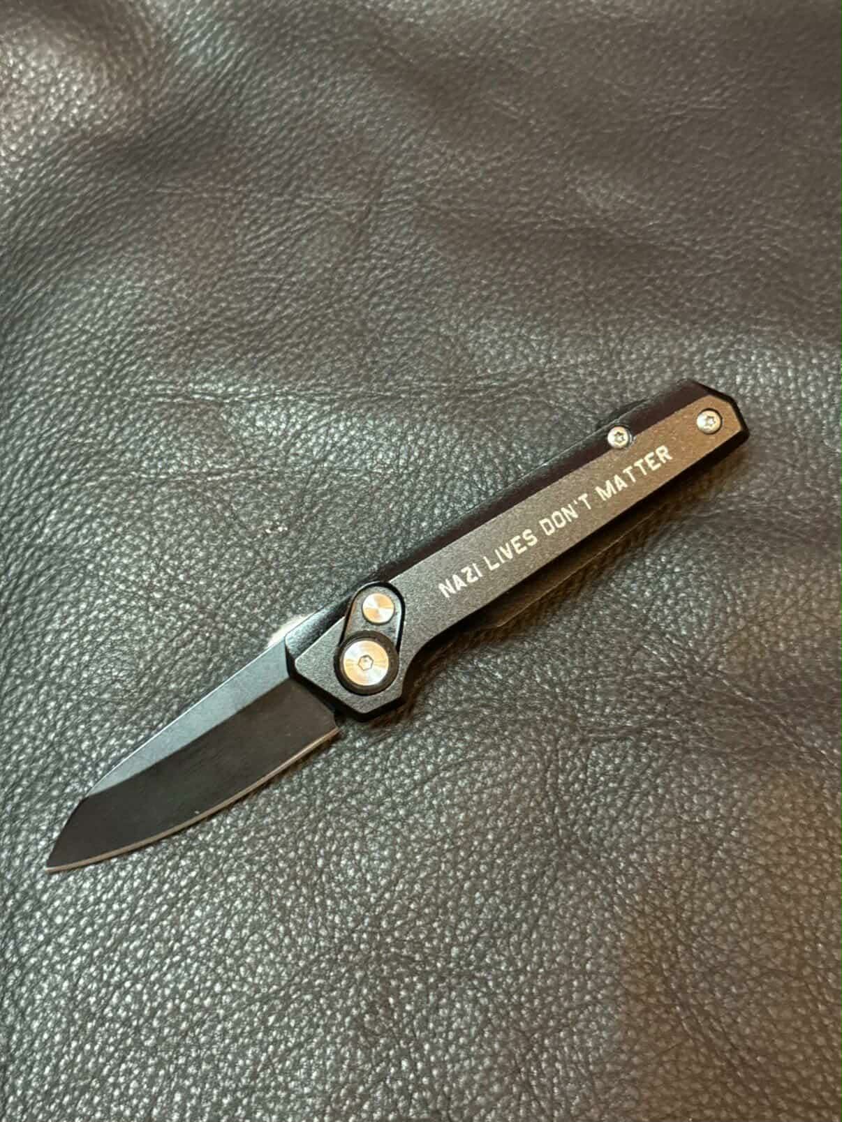 Nazi Lives Don't Matter - Engraved 2.5 Inch Knife