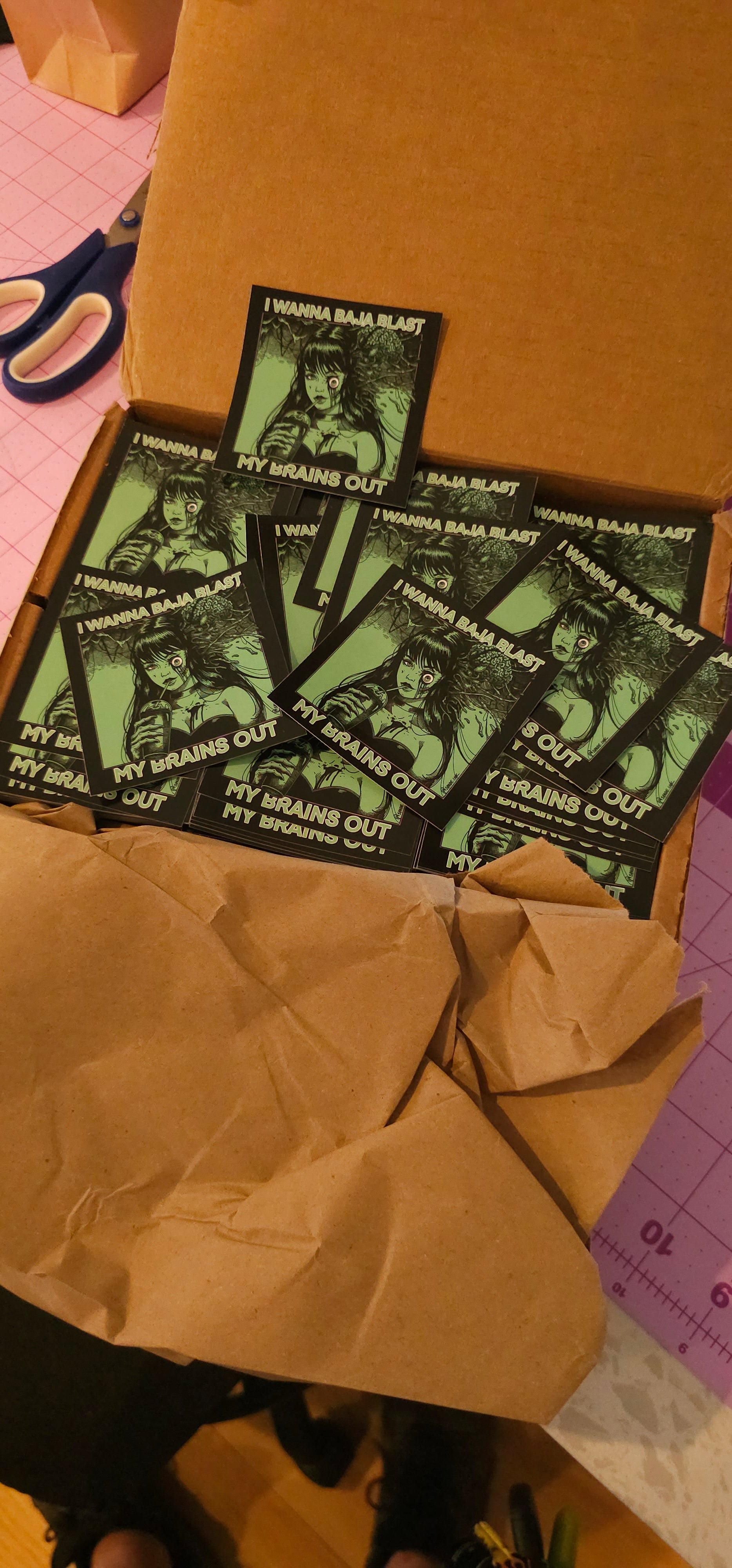 I Want To Baja Blast My Brains Out - Baja Blast Color Version - Sticker (3X3)