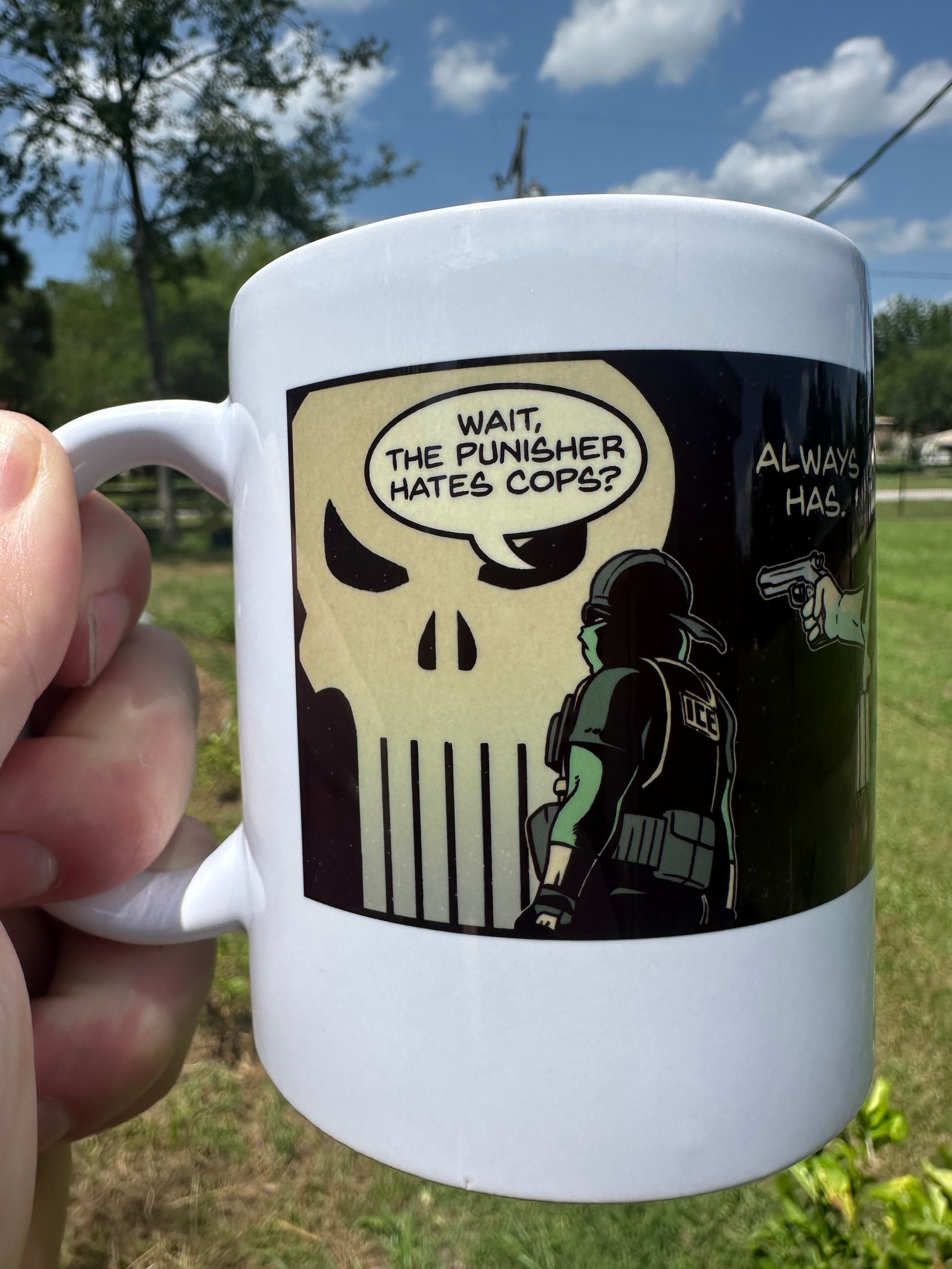 Wait The Punisher Hates Cops? - Mug