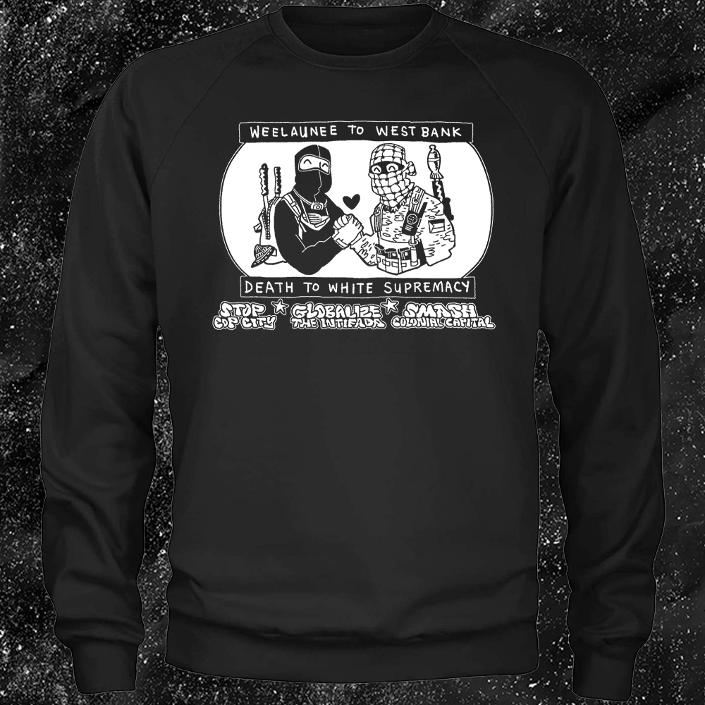 Weelaunee To West Bank Death To White Supremacy - Jonas Goonface - Mutual Aid Design