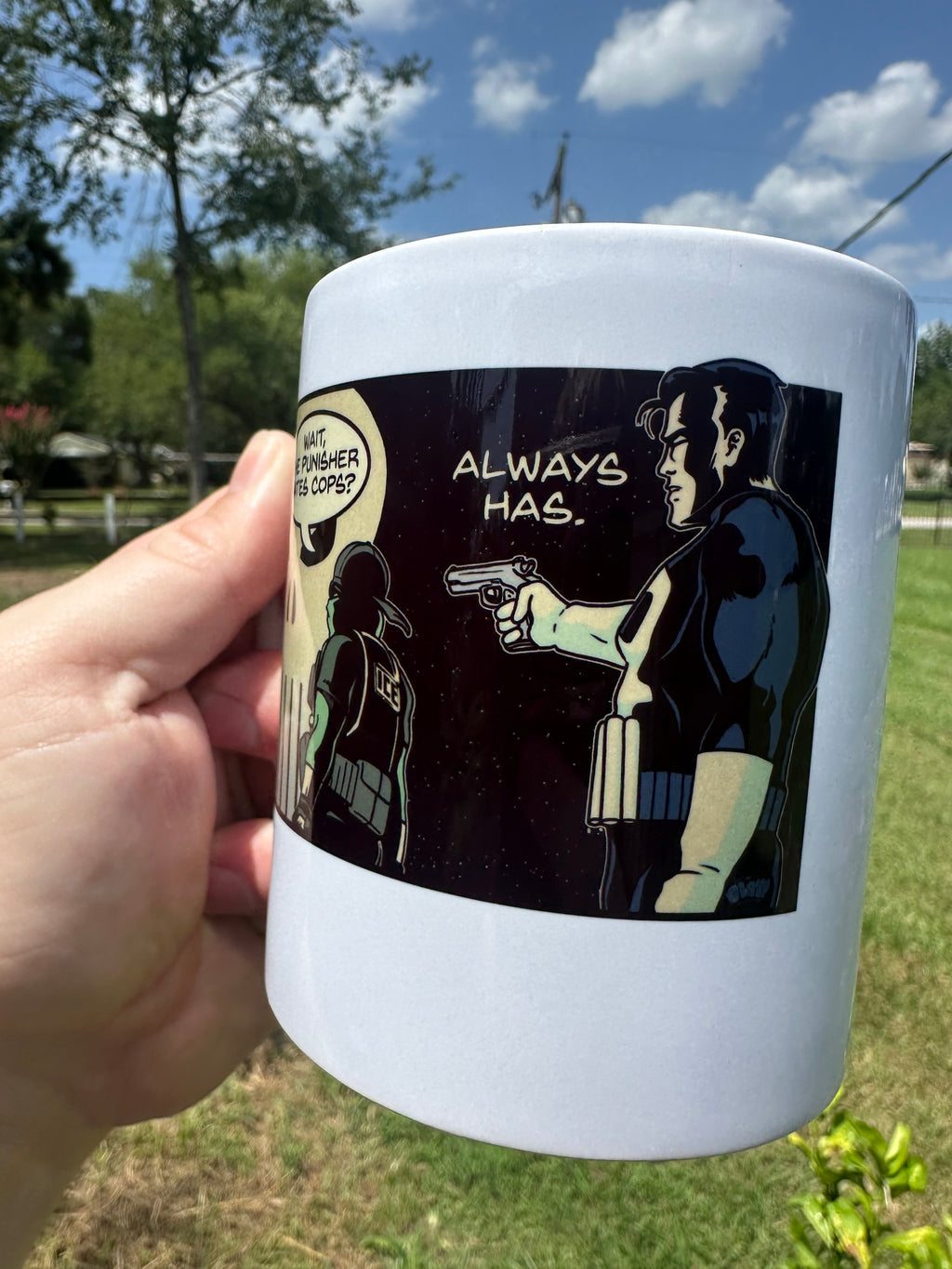 Wait The Punisher Hates Cops? - Mug