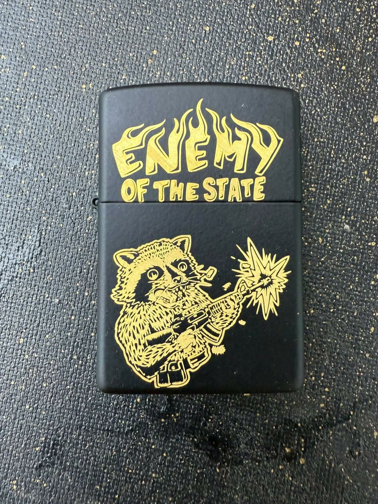 Enemy Of The State -  Engraved Zippo Lighter