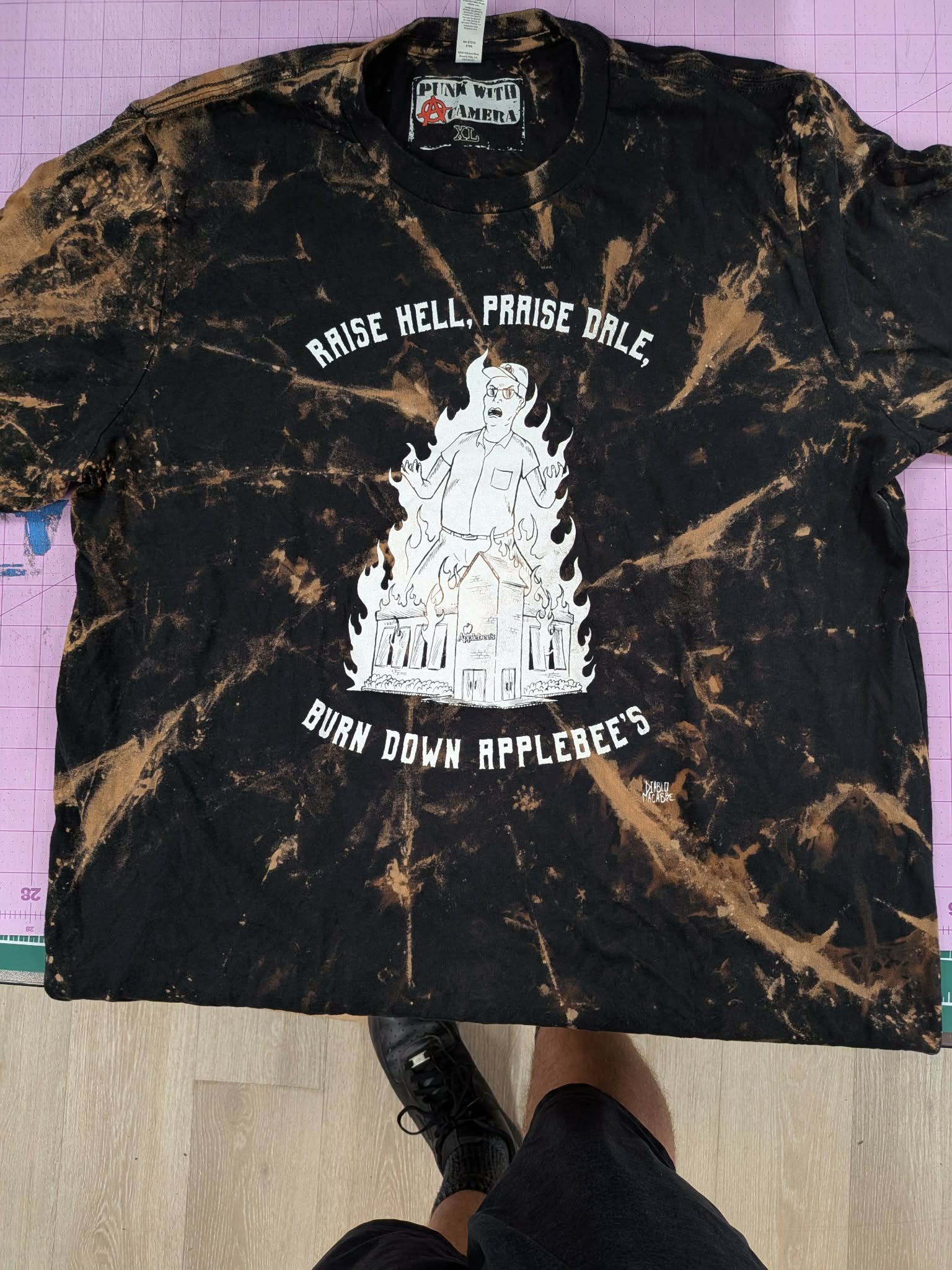 Raise Hell Praise Dale - XL - Discounted Bleached Shirt