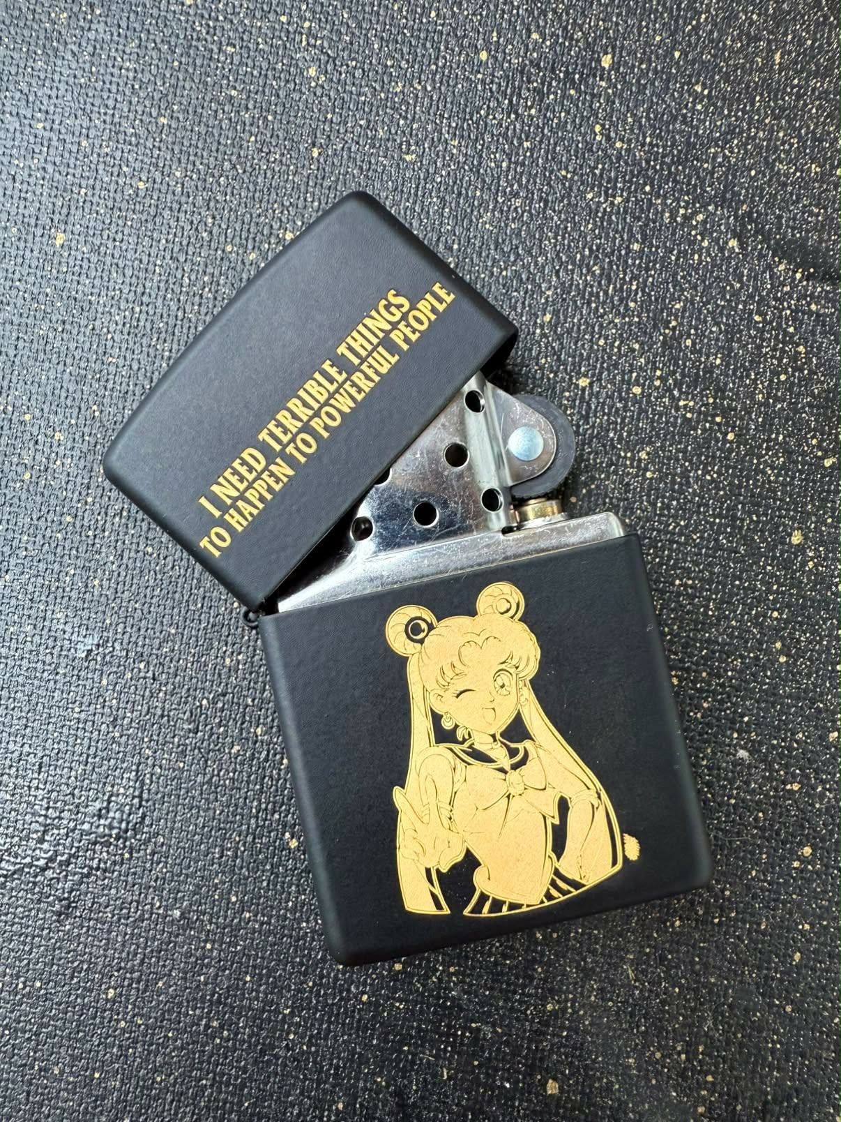 I Need Terrible Things To Happen To Powerful People -  Engraved Zippo Lighter
