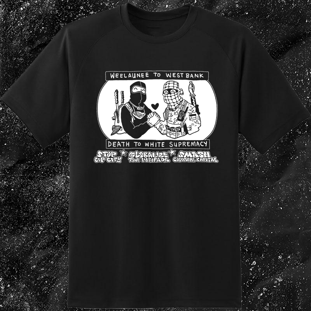 Weelaunee To West Bank Death To White Supremacy - Jonas Goonface - Mutual Aid Design