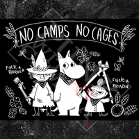 No Camps No Cages - Fuck A Border Fuck a Prison - Sticker (3X3)