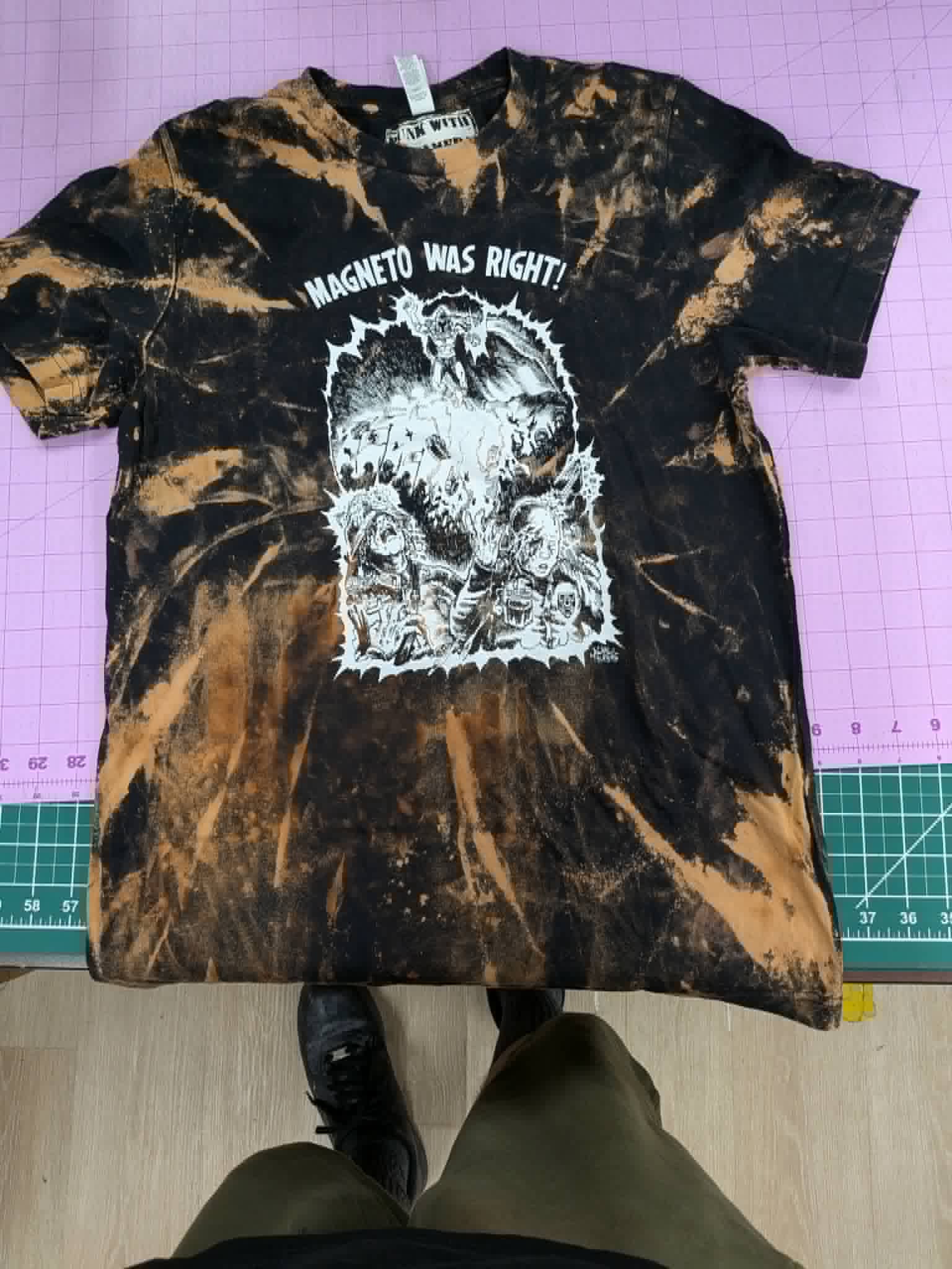 Magneto Was Right - M - Bleached T-Shirt