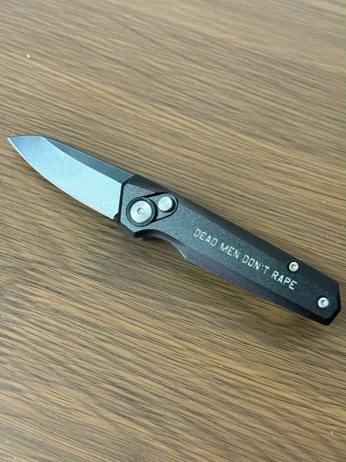 Dead Men Don't Rape - Engraved 2.5 Inch Knife