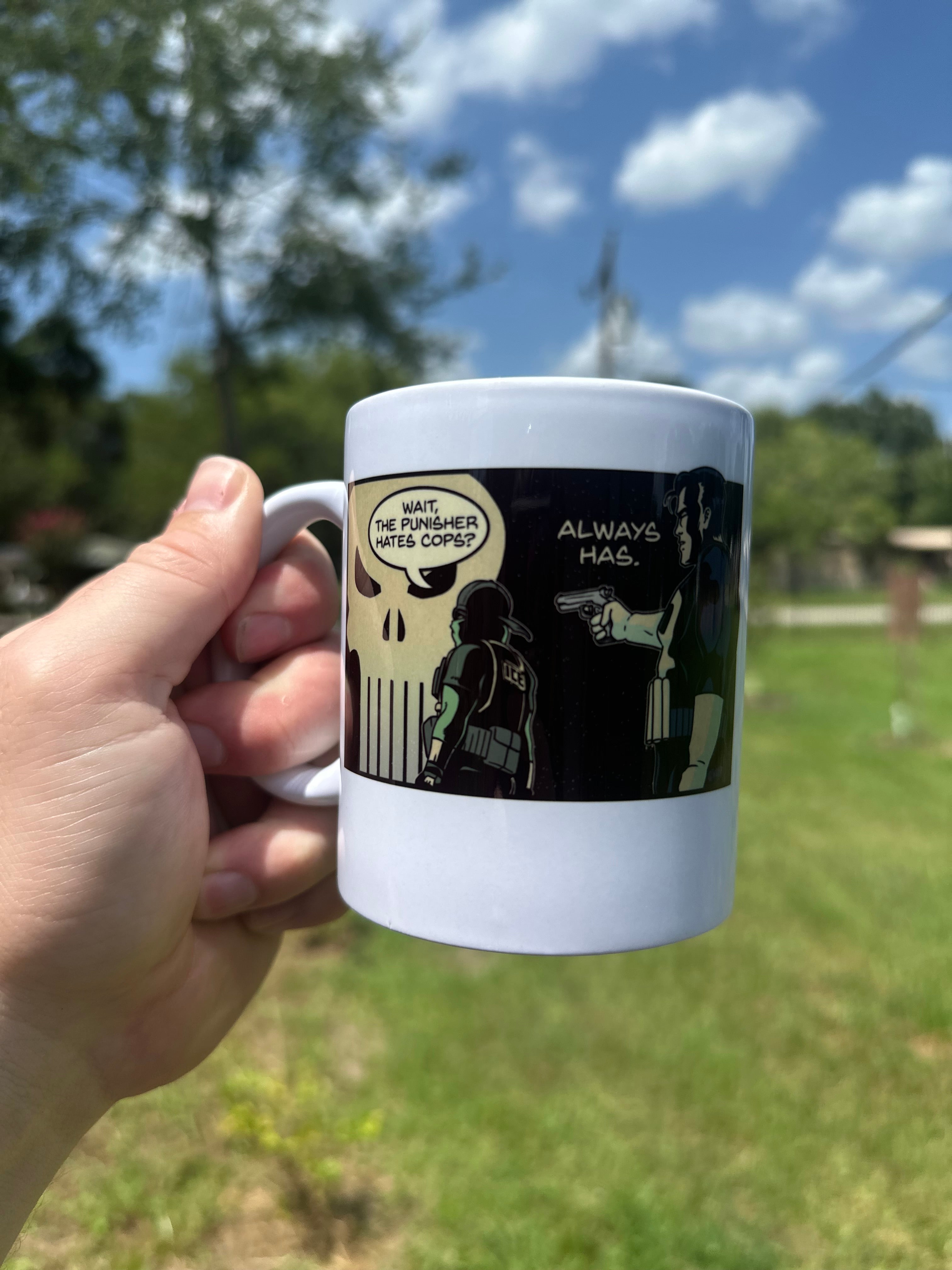 Wait The Punisher Hates Cops? - Mug