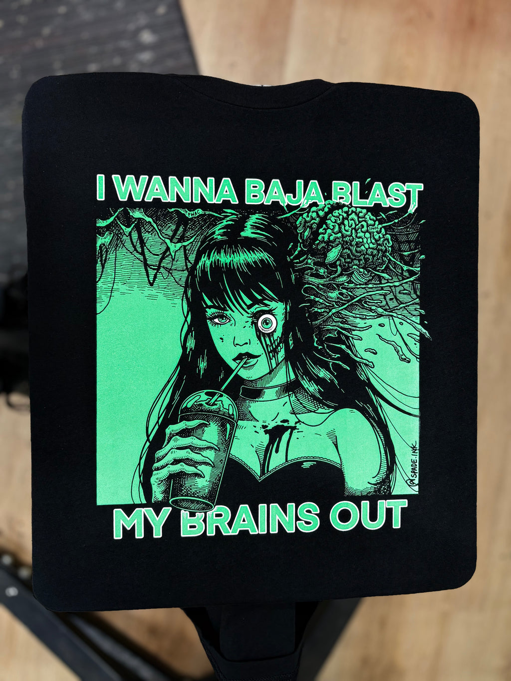 I Want To Baja Blast My Brains Out - Baja Blast Color Version - Spade.Ink