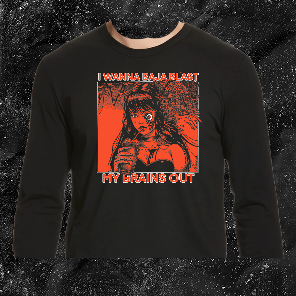 I Want To Baja Blast My Brains Out - Livewire Version (Orange) - Spade.Ink