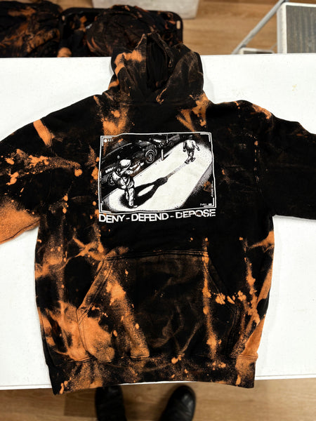 Deny Defend Depose - Hoodie - Medium - Bleached