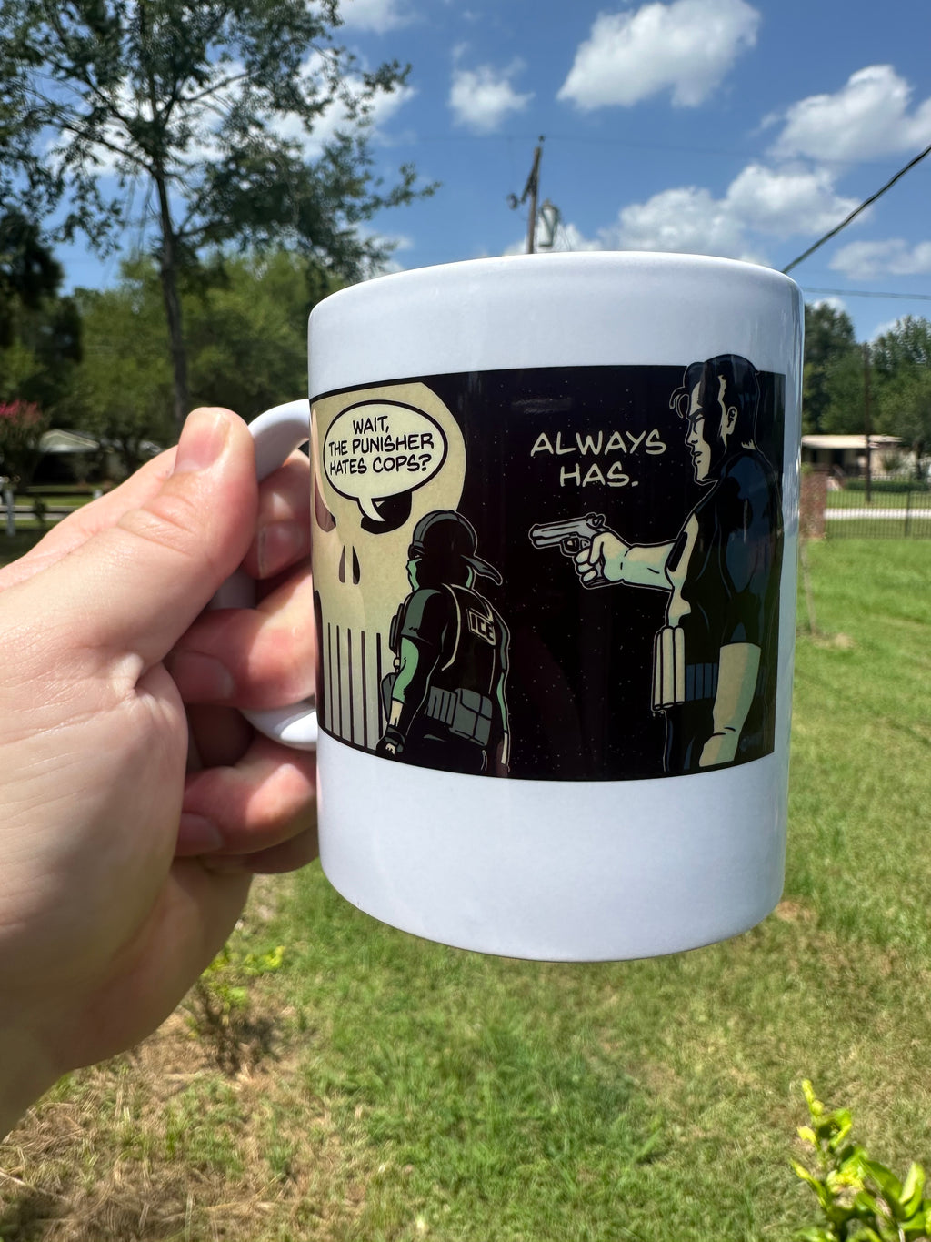 Wait The Punisher Hates Cops? - Mug