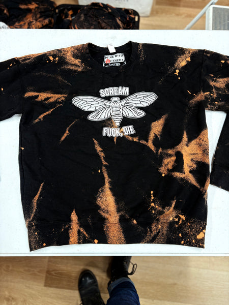 Scream Fuck Die - Sweater - Large - Bleached