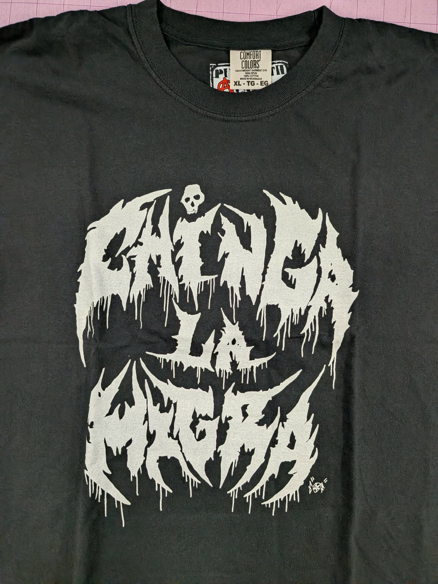 Chinga la migra - Metal font - XL - Overstock Comfort colors shirt