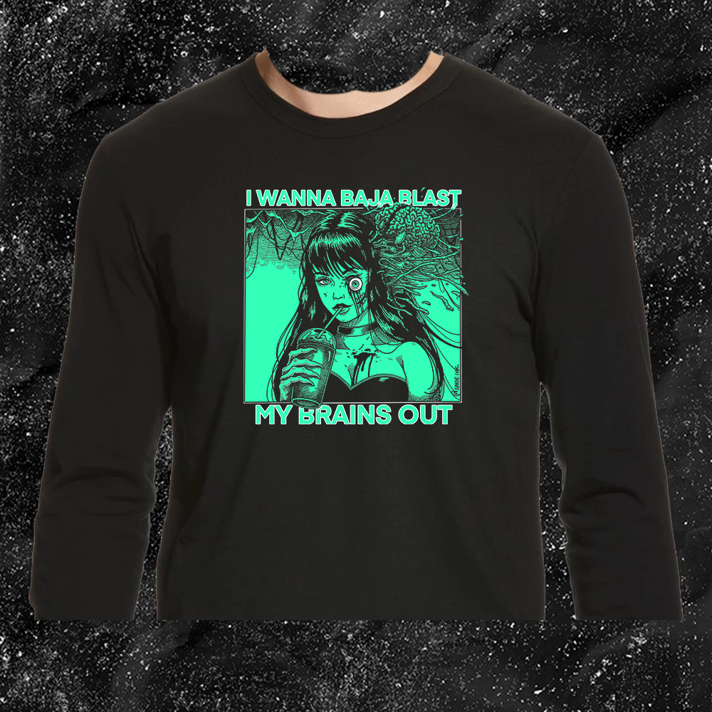 I Want To Baja Blast My Brains Out - Baja Blast Color Version - Spade.Ink