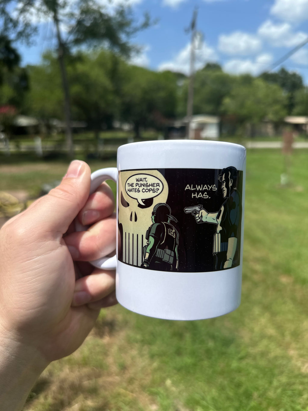 Wait The Punisher Hates Cops? - Mug
