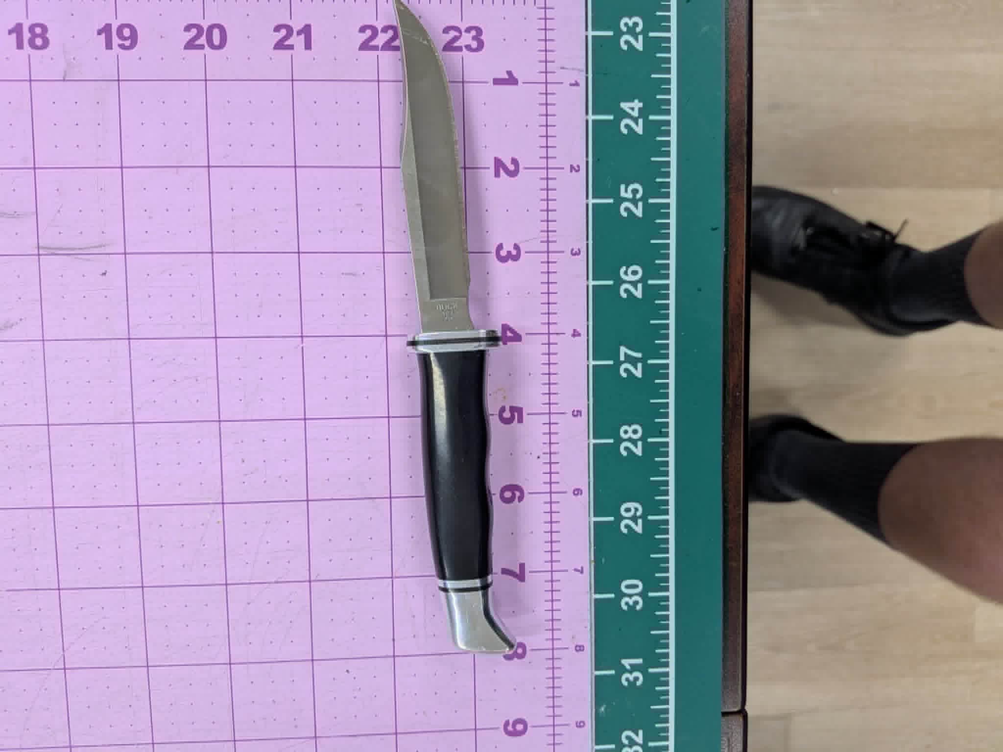 Buck 102 Woodsman - Fixed Blade With Sheath - Laser Engraved