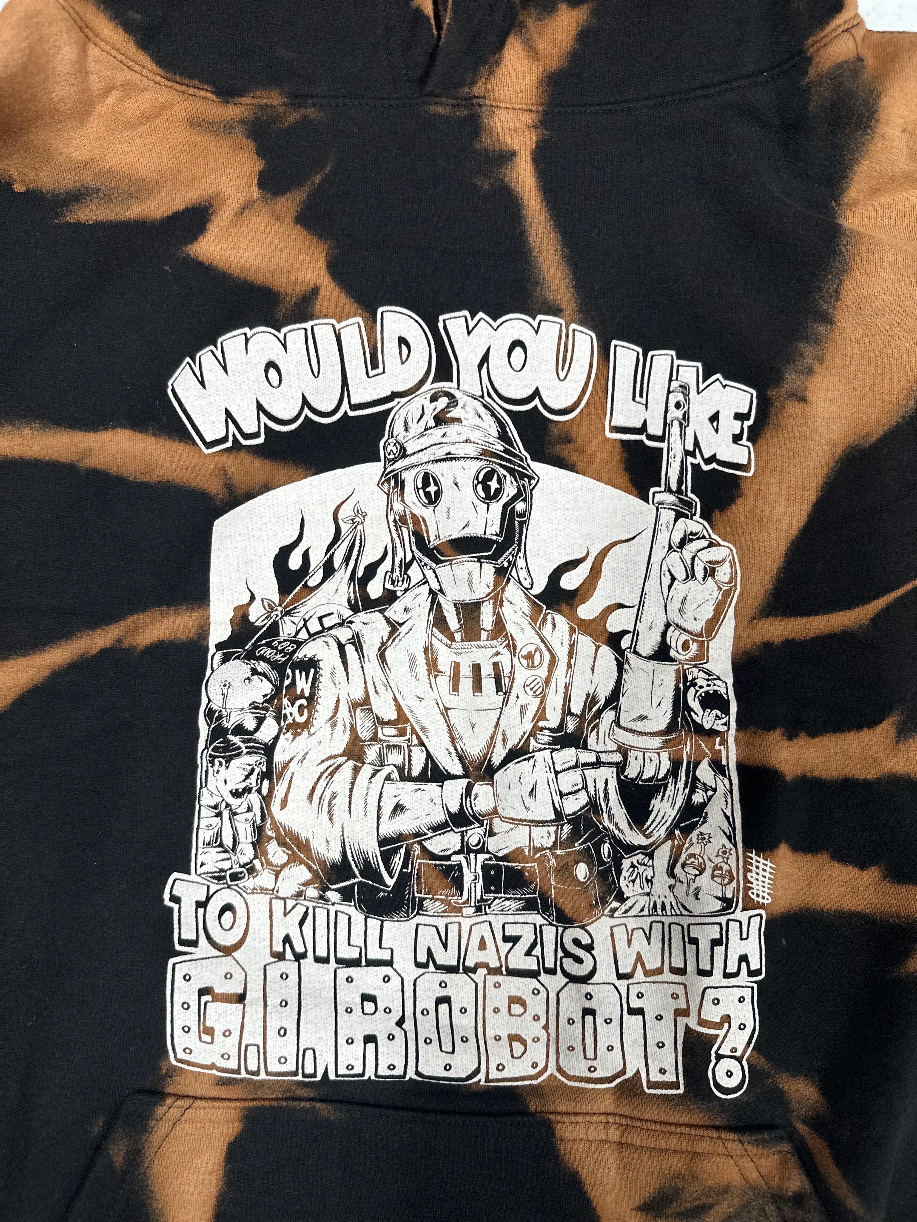 GI robot 1.0 - 2XL - Discounted Bleached Hoodie