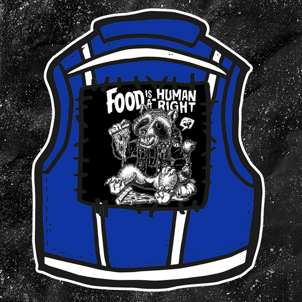 Food Is A Human Right - Mutual Aid Design - Backpatch