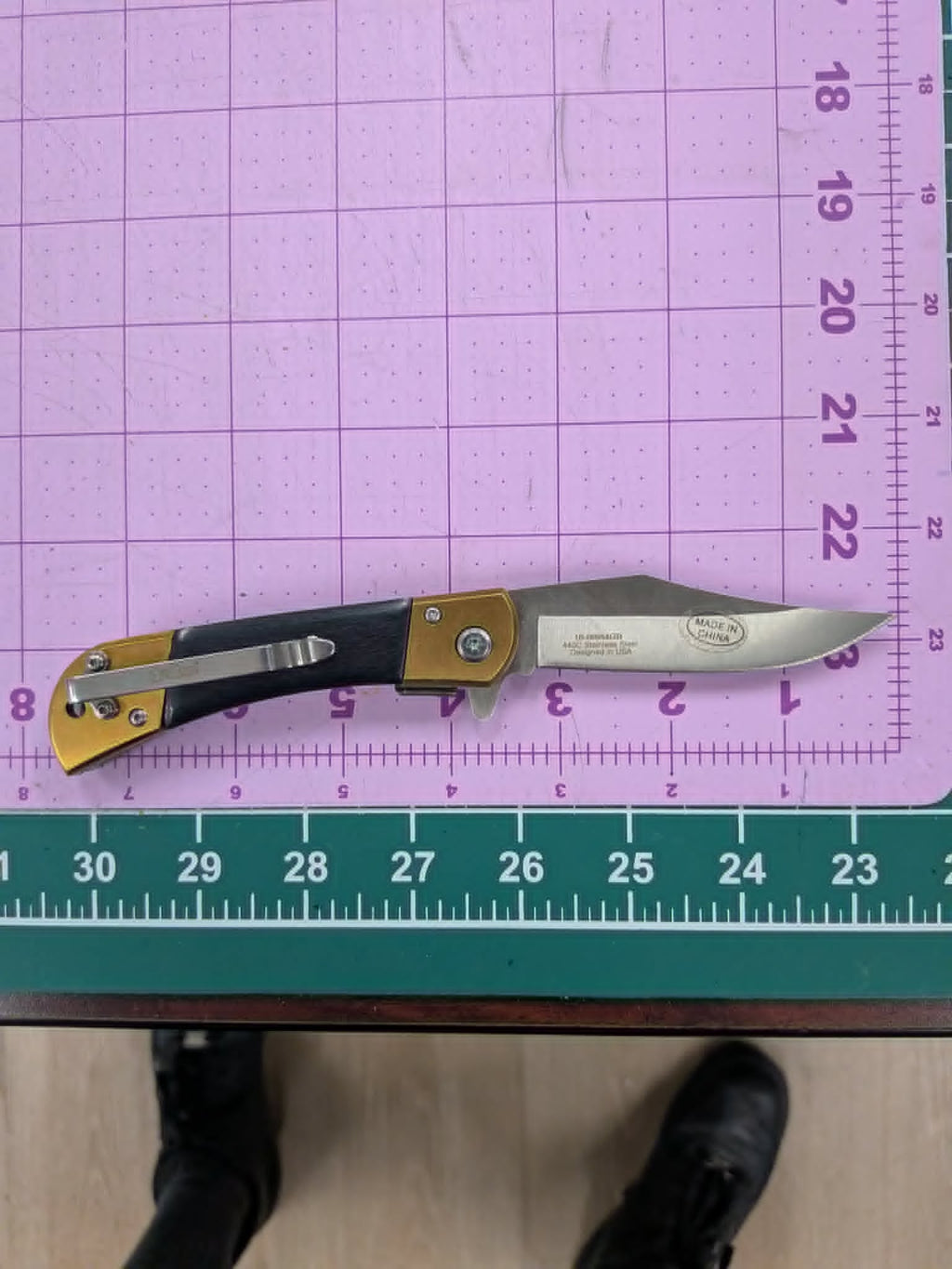 Linerlock Pocket Knife With Pocket Clip - Laser Engraved
