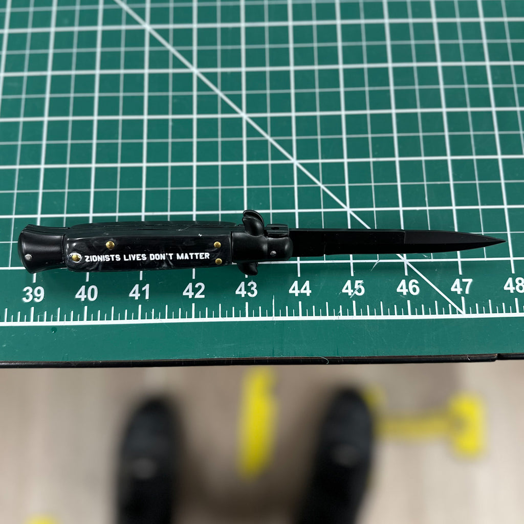 Zionist Lives Don't Matter - Engraved Switchblade