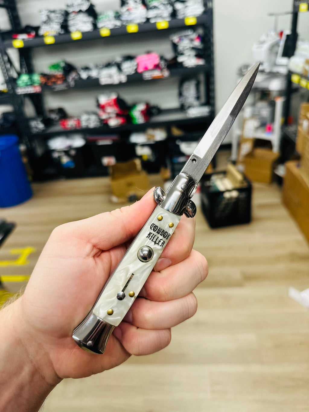 Cowboy Killer - Engraved Switchblade