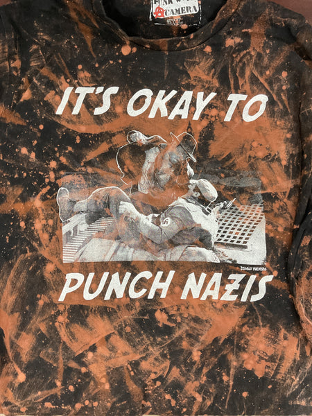 Its okay to punch Nazis - Shirt - 3XL - Bleached