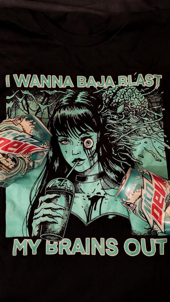 I Want To Baja Blast My Brains Out - Baja Blast Color Version - Spade.Ink