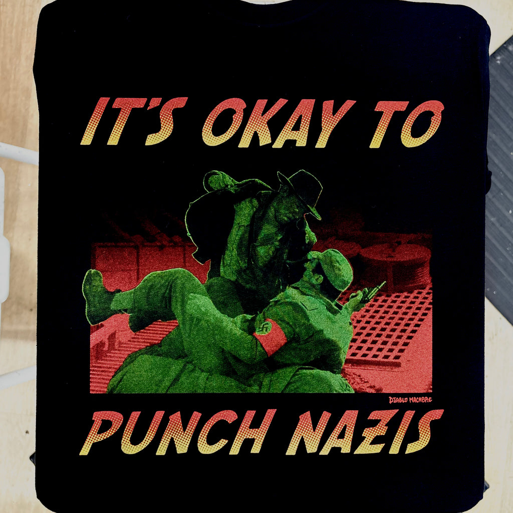 Its Okay To Punch Nazis - Two Color Version - Diablo Macabre
