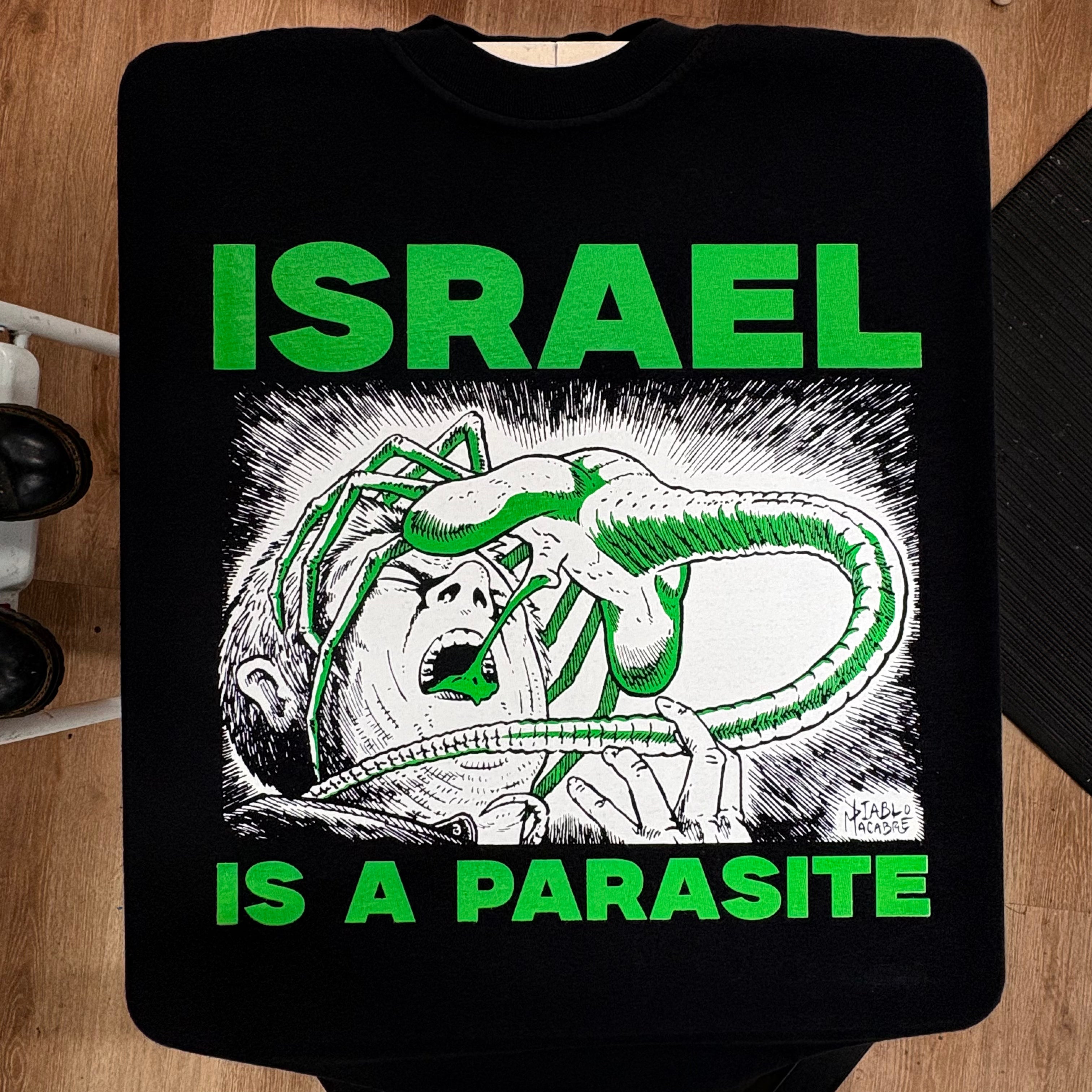 Israel Is A Parasite - Green Two Color Version - Diablo Macabre