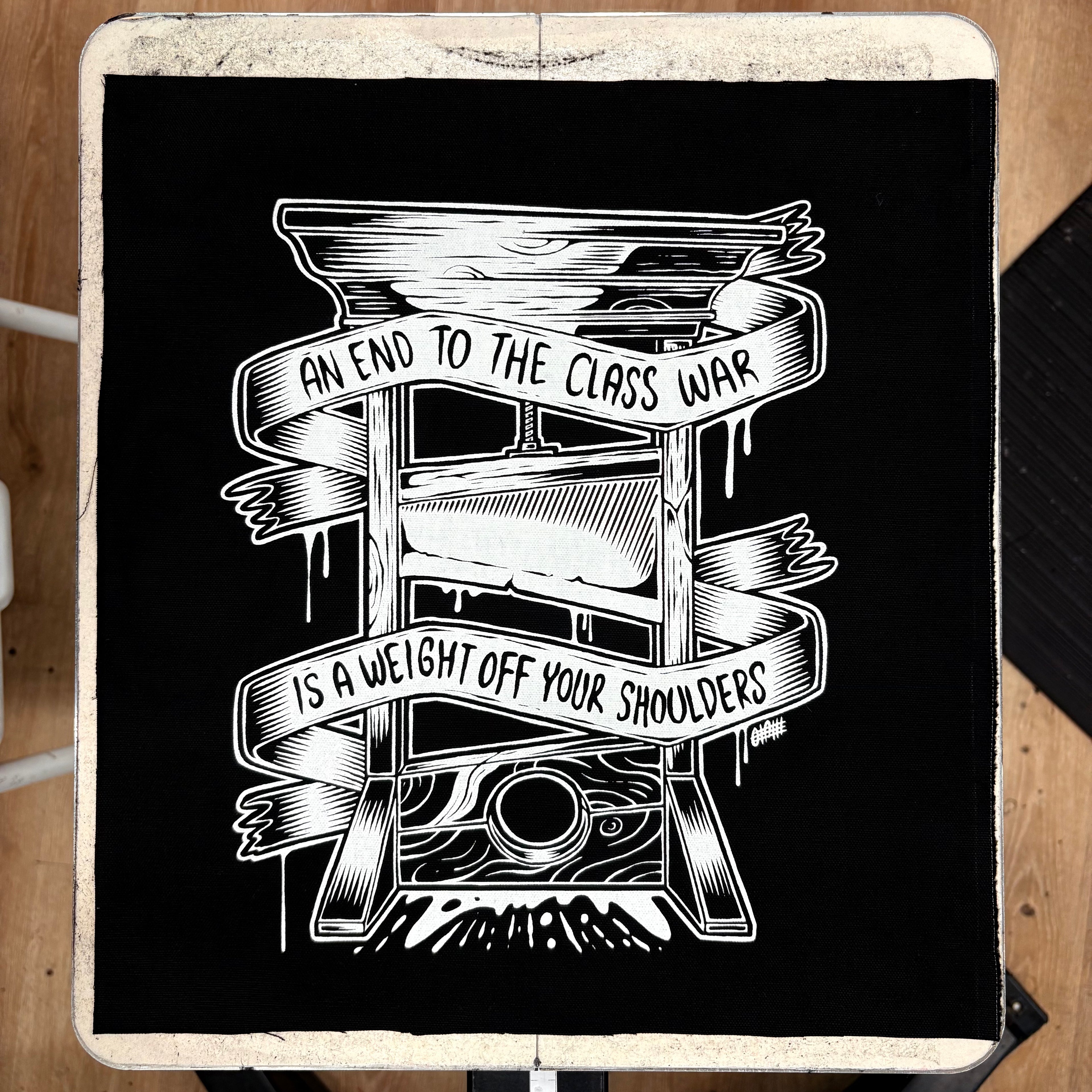 An End To The Class War Is A Weight Off Your Shoulders - Backpatch