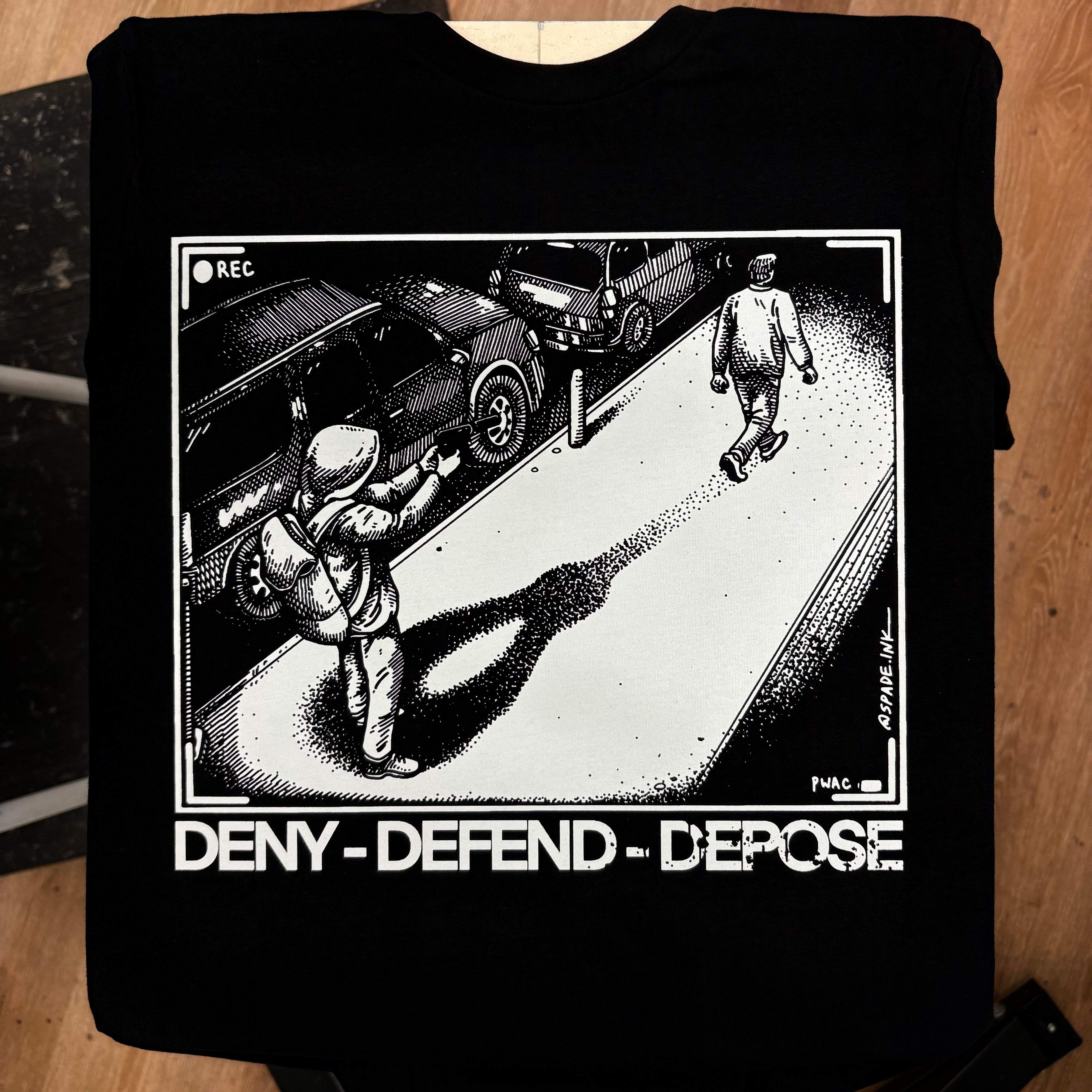 Deny Defend Depose - Spade.Ink
