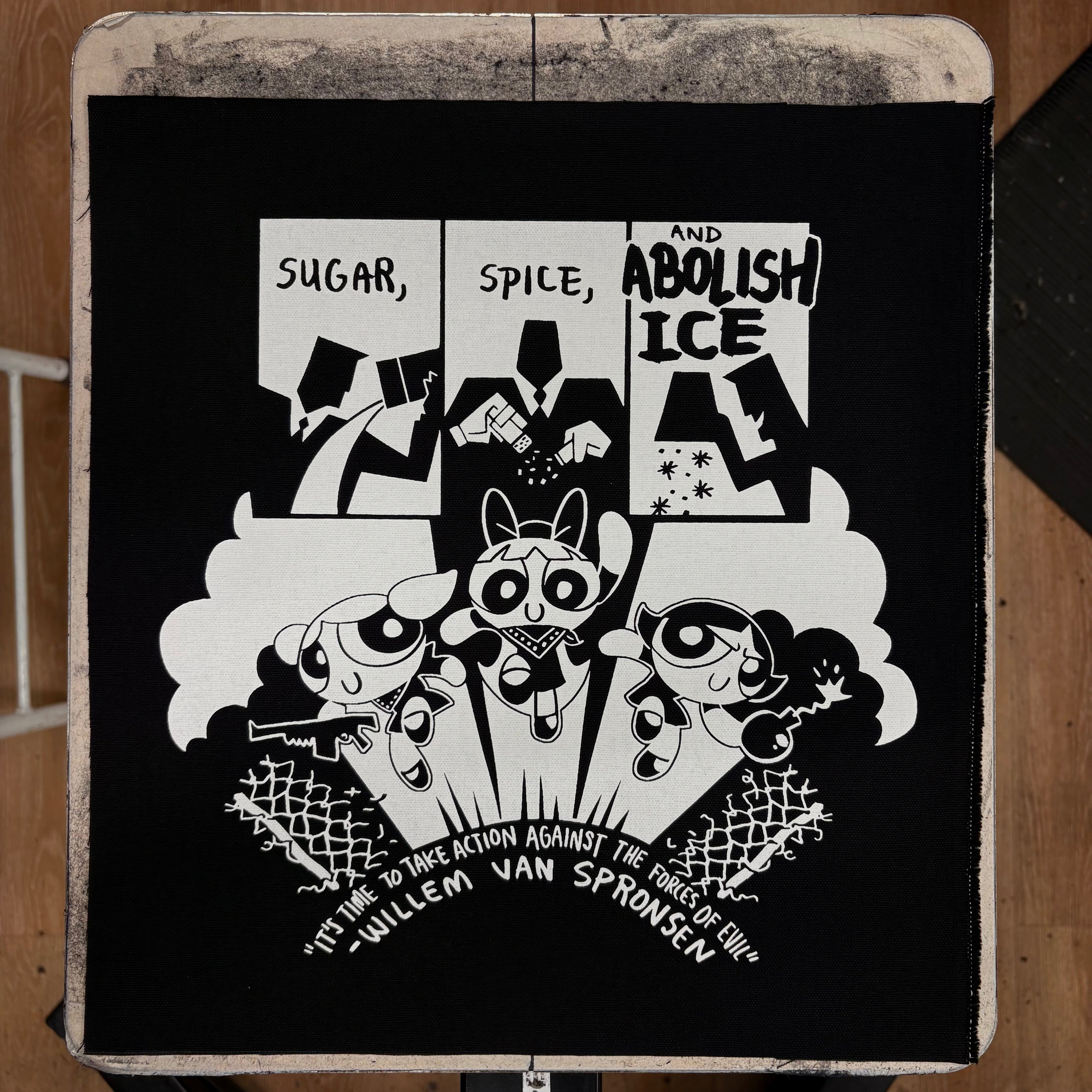 Sugar Spice & Abolish - Take Action Against The Forces Of Evil - Backpatch