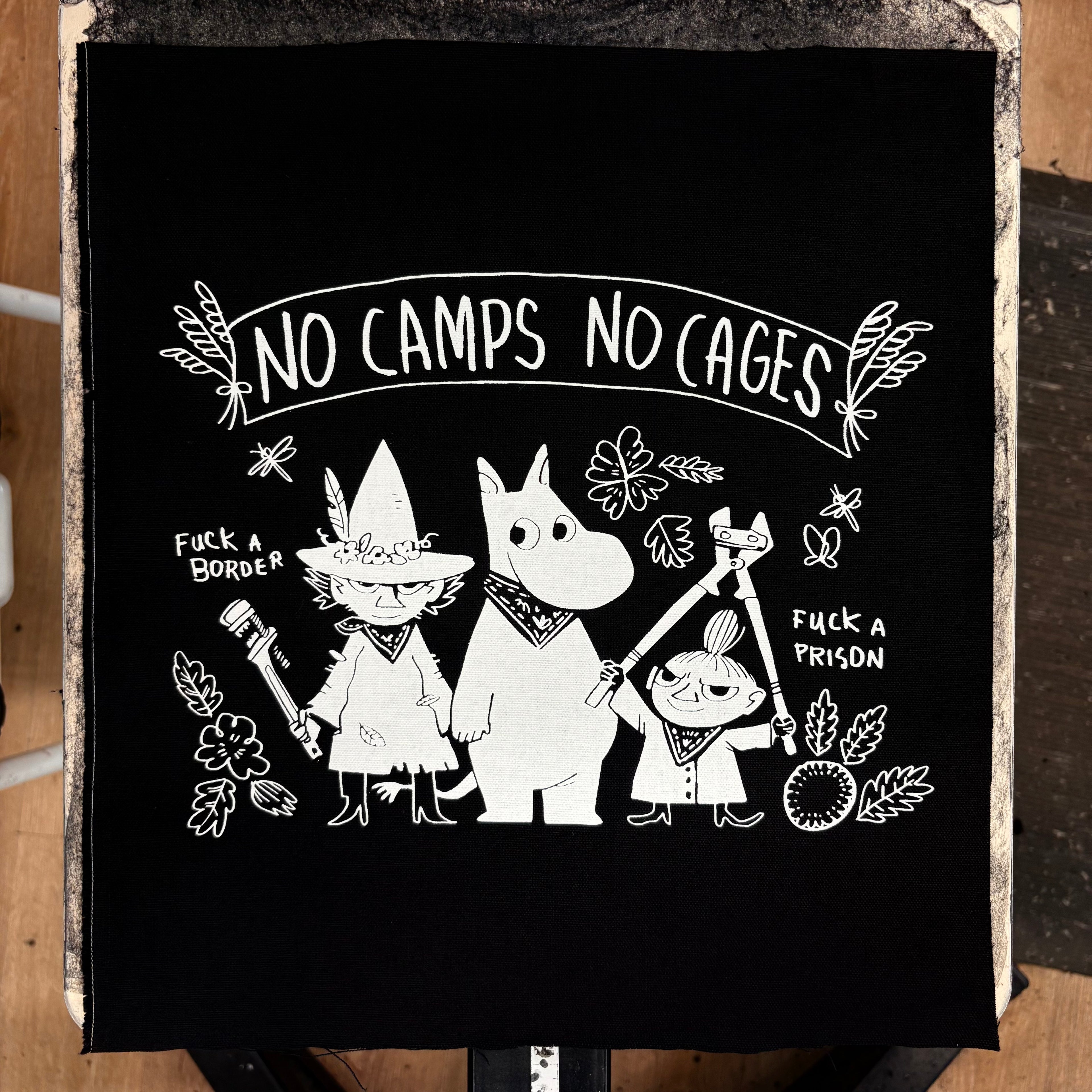 No Camps No Cages - Fuck A Border Fuck a Prison - Backpatch