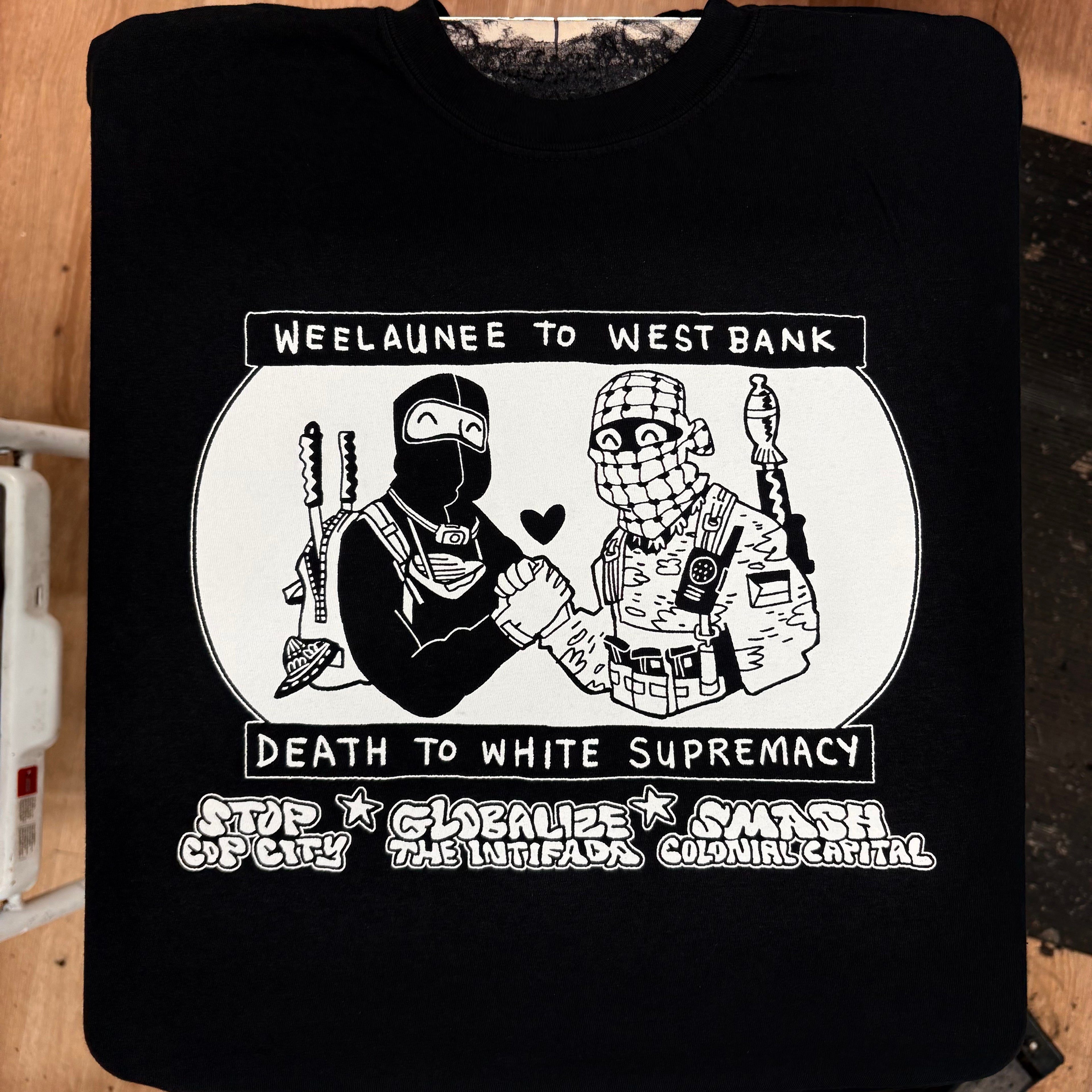 Weelaunee To West Bank Death To White Supremacy - Jonas Goonface - Mutual Aid Design