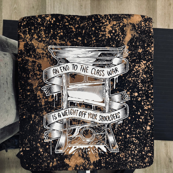 Class War Is A Weight Off Your Shoulders - Shirt - L- Bleached (Splatter Style)