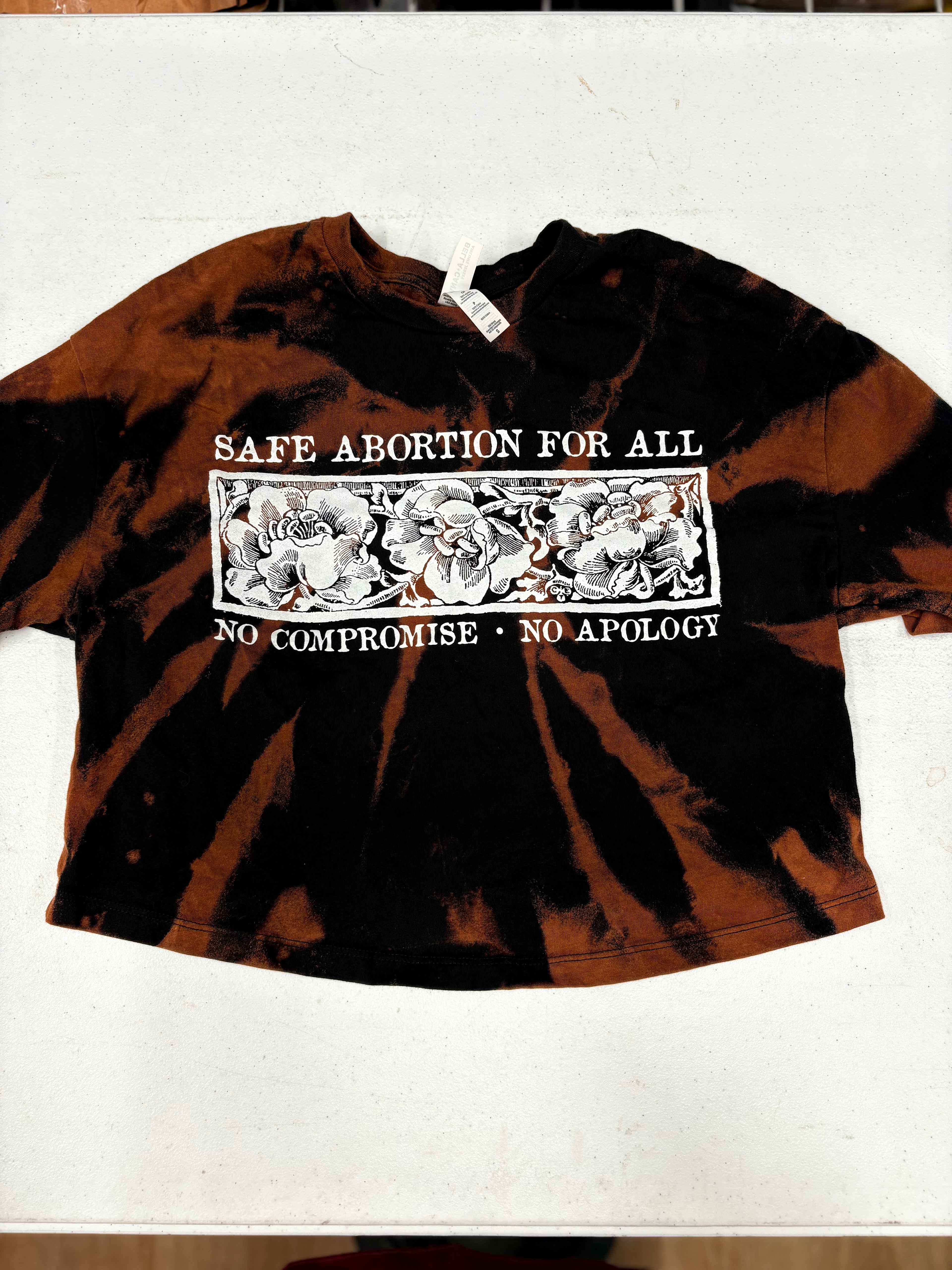 Abortion - Crop Top - S - Bleached (Spiral Style)