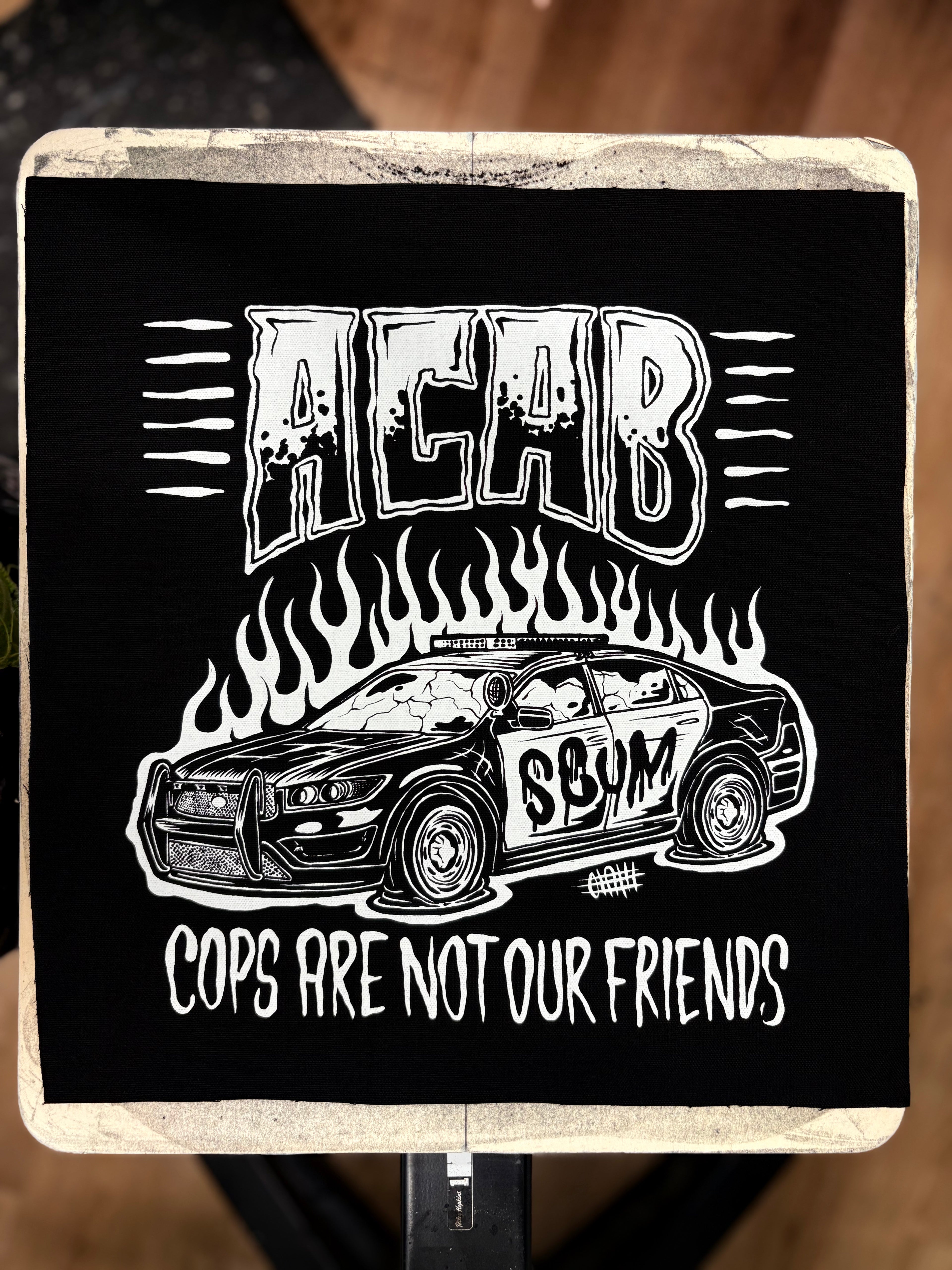 Cops Are Not Our Friends - Olafh Ace - Backpatch