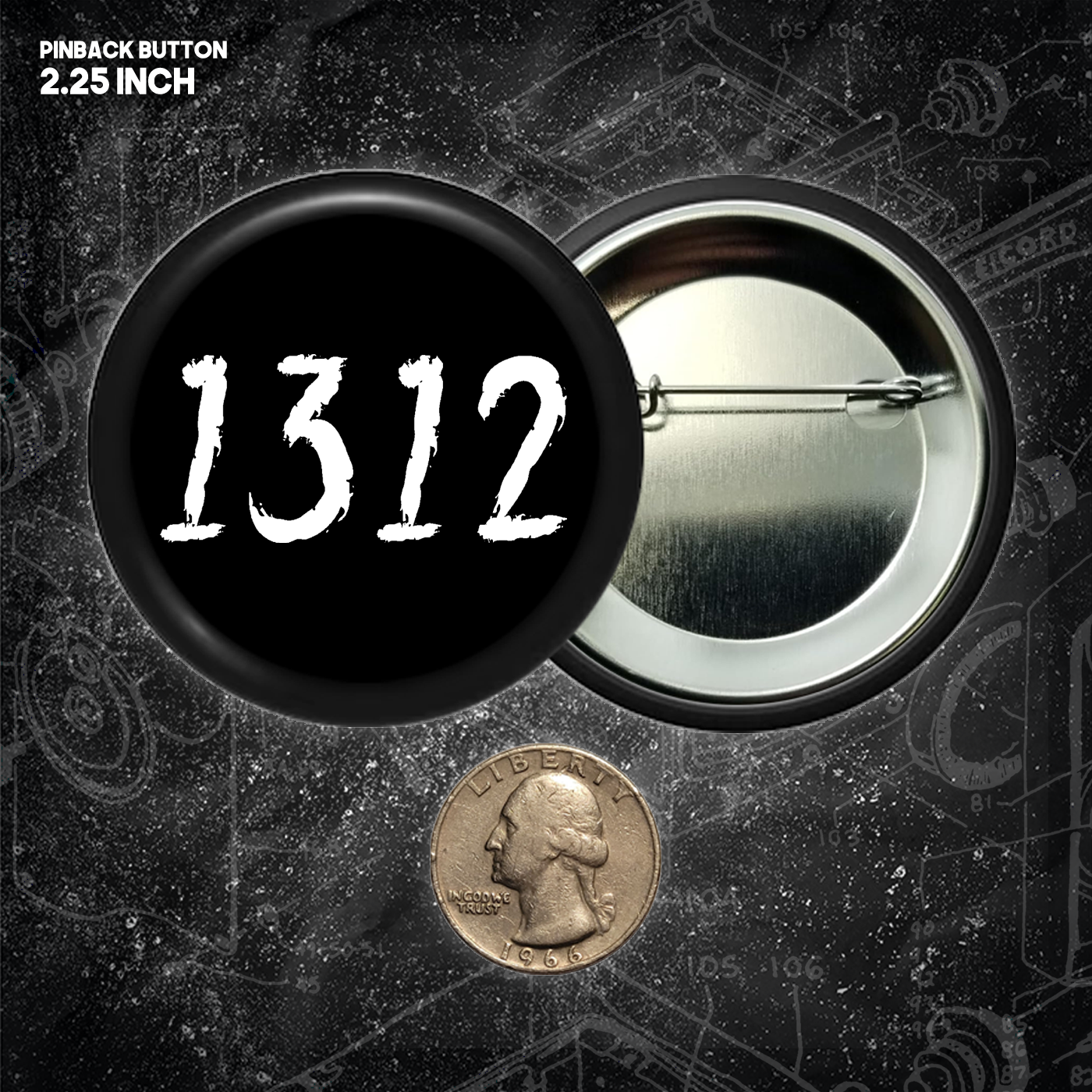 1312 - Buttons (1, 1.25, 1.5, & 2.25 Inch)