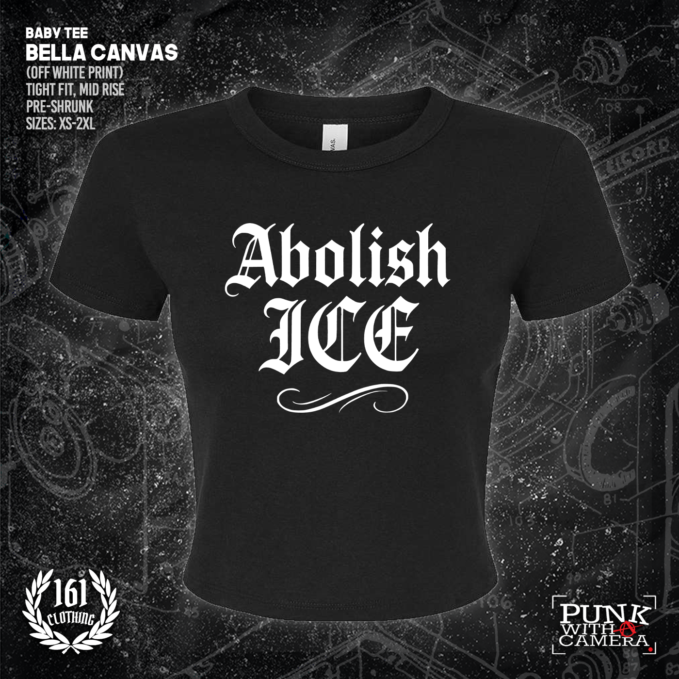 Abolish Ice Old English - 161.Clothing - Mutual Aid Design